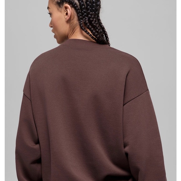 ALO Accolade Espresso Crew Neck Pullover - Picture 3 of 8